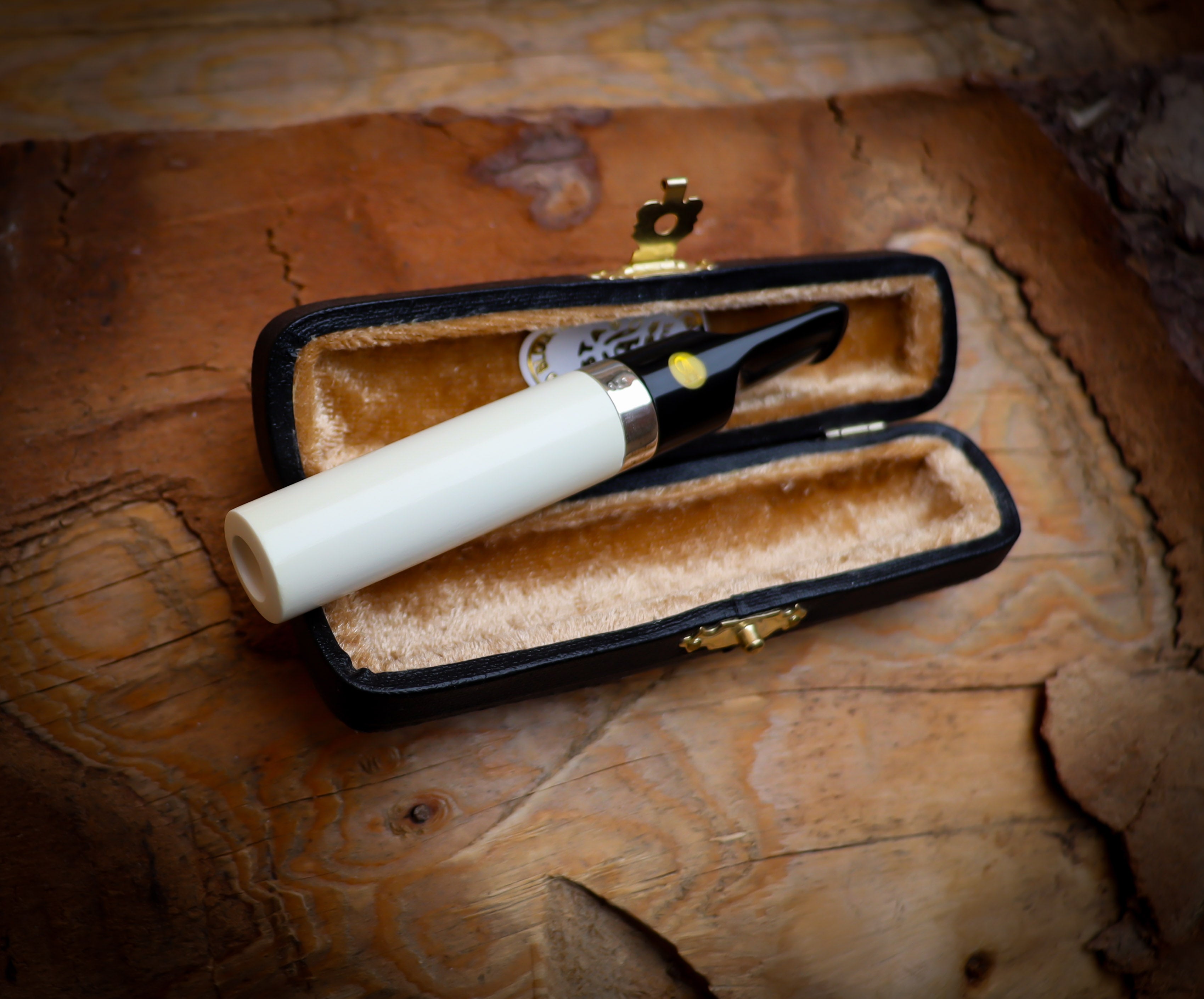 Silver Smooth Special Handmade Cigarette Holder Meerschaum Pipe - Astaş Meerschaum