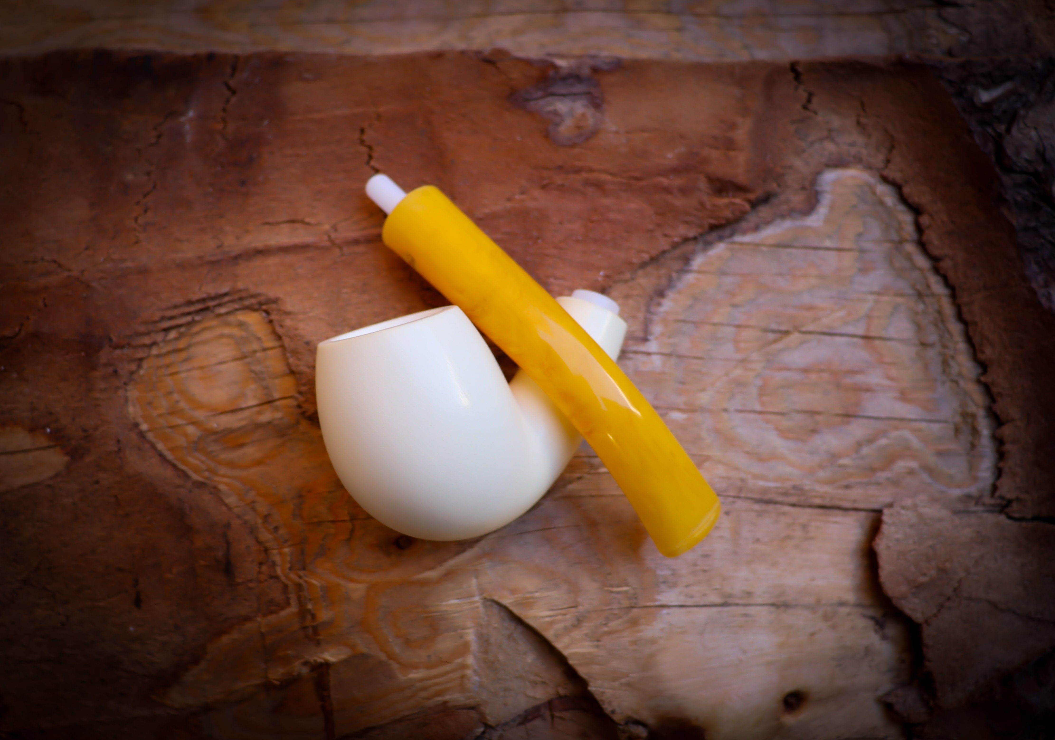 Smooth Special Handmade Apple Meerschaum Pipe With Leather Box- Astaş Meerschaum