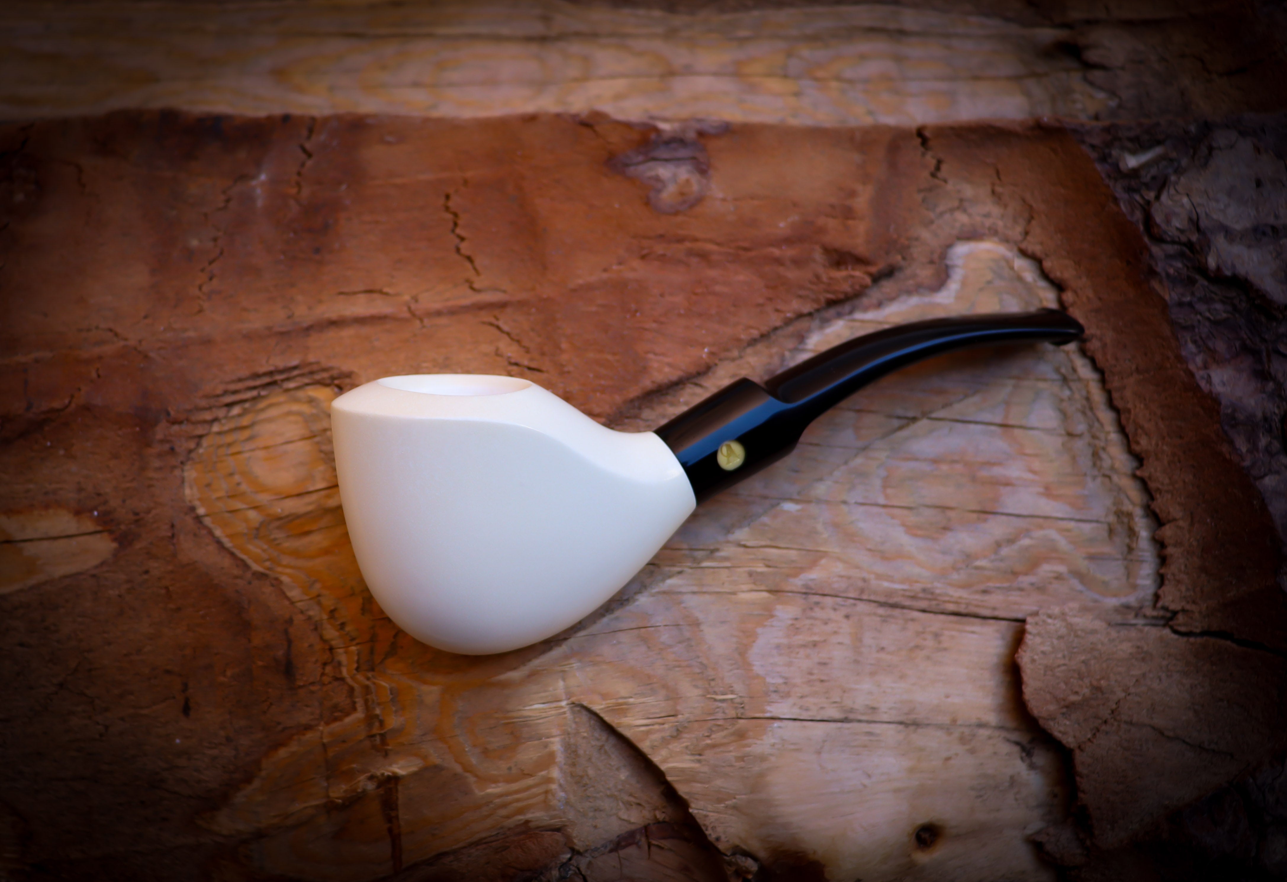 Smooth Special Handmade Block Meerschaum Pipe With Leather Box- Astaş Meerschaum