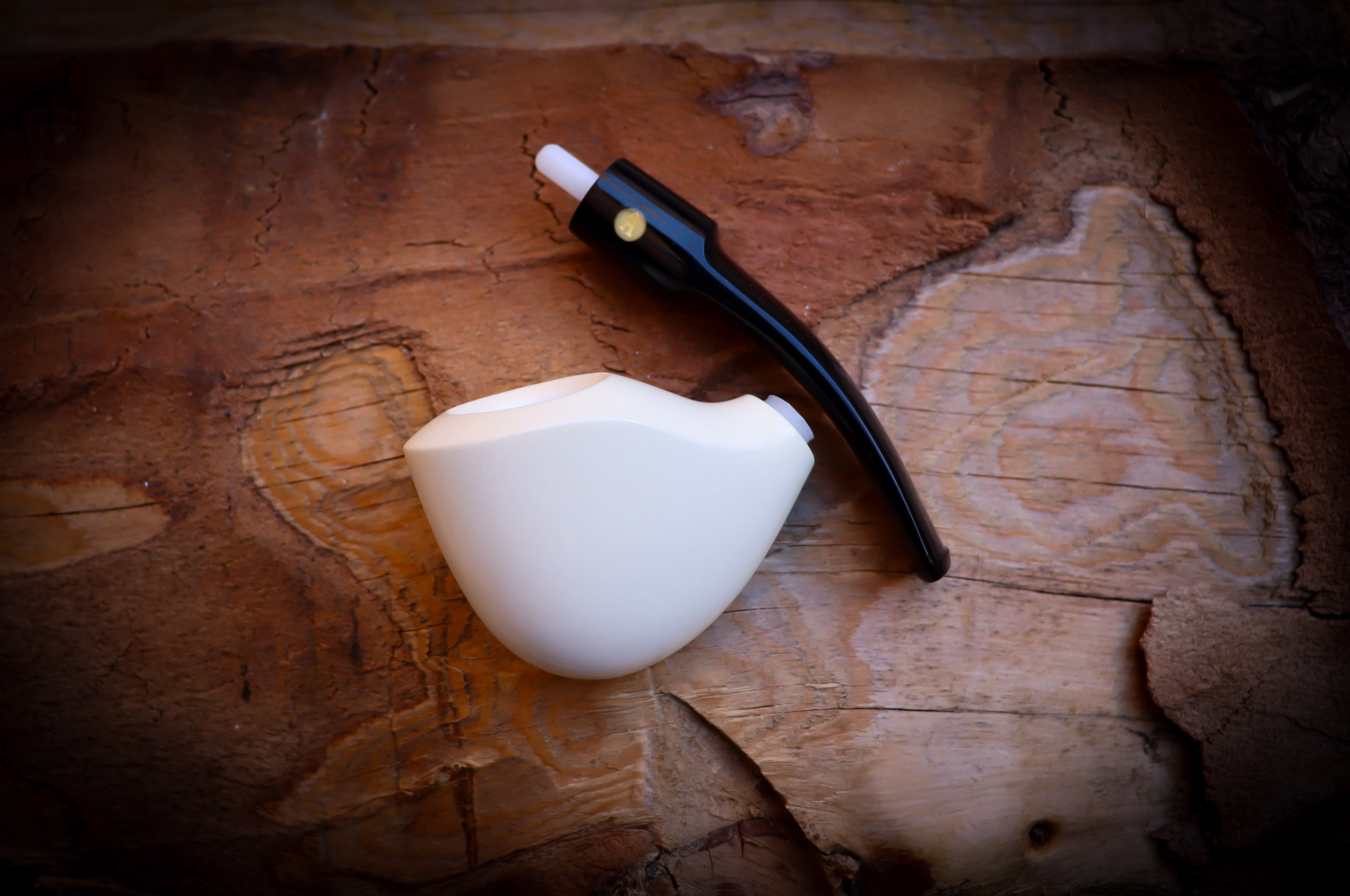 Smooth Special Handmade Block Meerschaum Pipe With Leather Box- Astaş Meerschaum