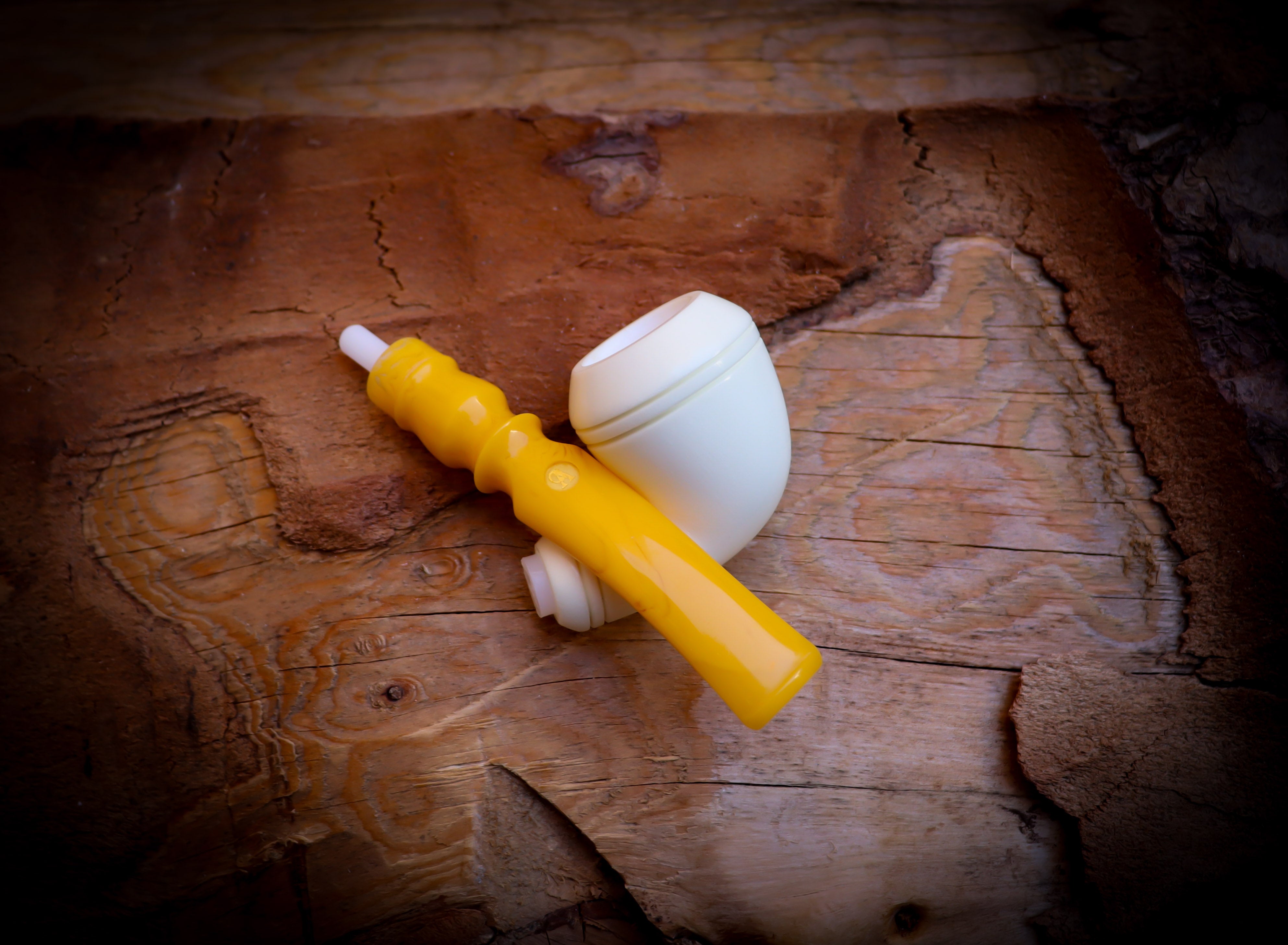 Rhodesian Meerschaum, Smooth Special Handmade Bulldog Block Meerschaum Pipe With Leather Box-Astaş Meerschaum