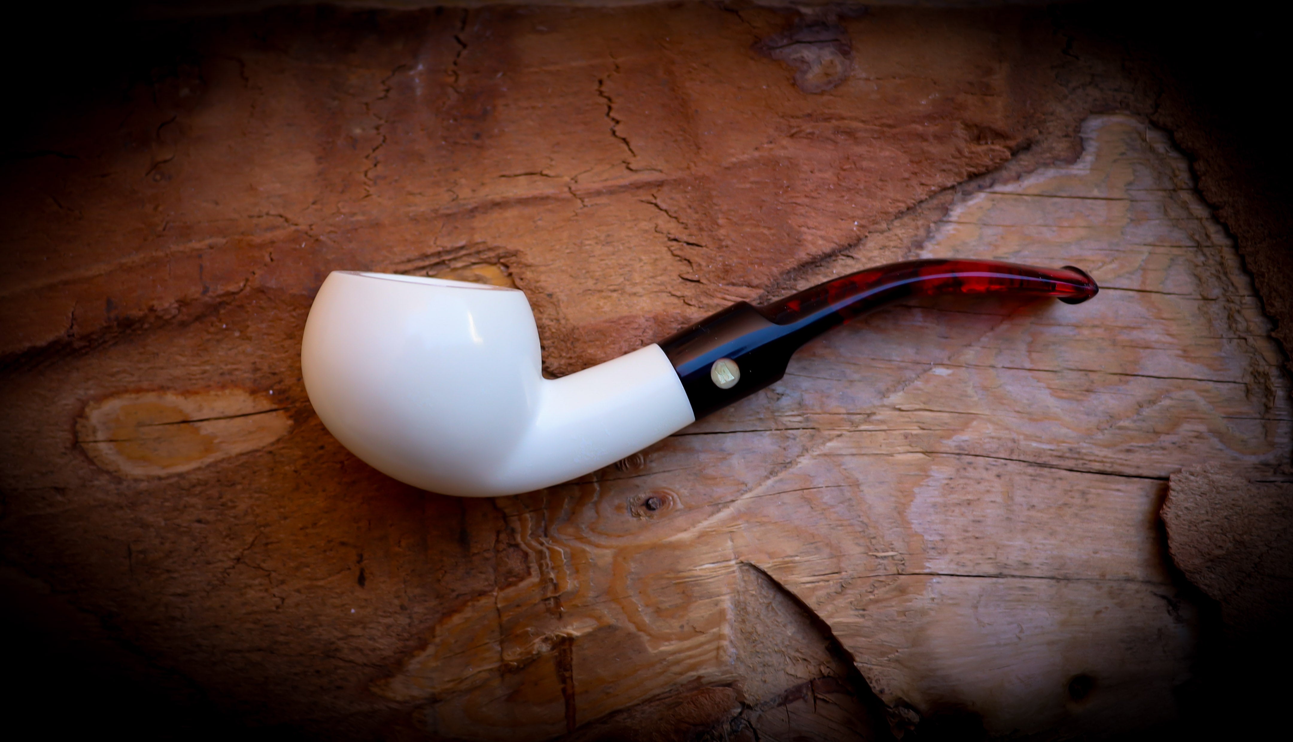Smooth Special Handmade Block Meerschaum Pipe With Leather Box- Astaş Meerschaum