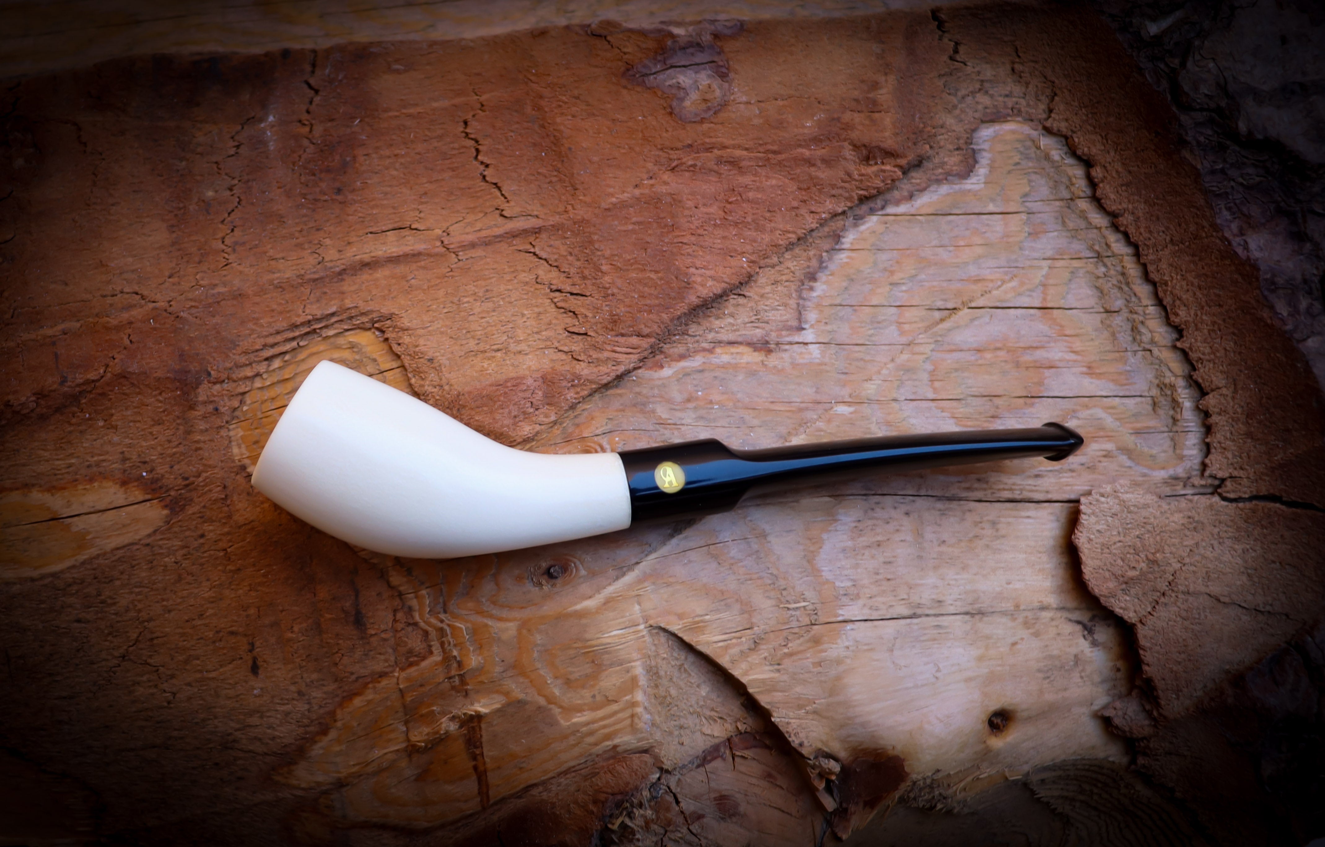 Smooth Handmade Horn Block Meerschaum Pipe with Leather Box – Astaş Meerschaum