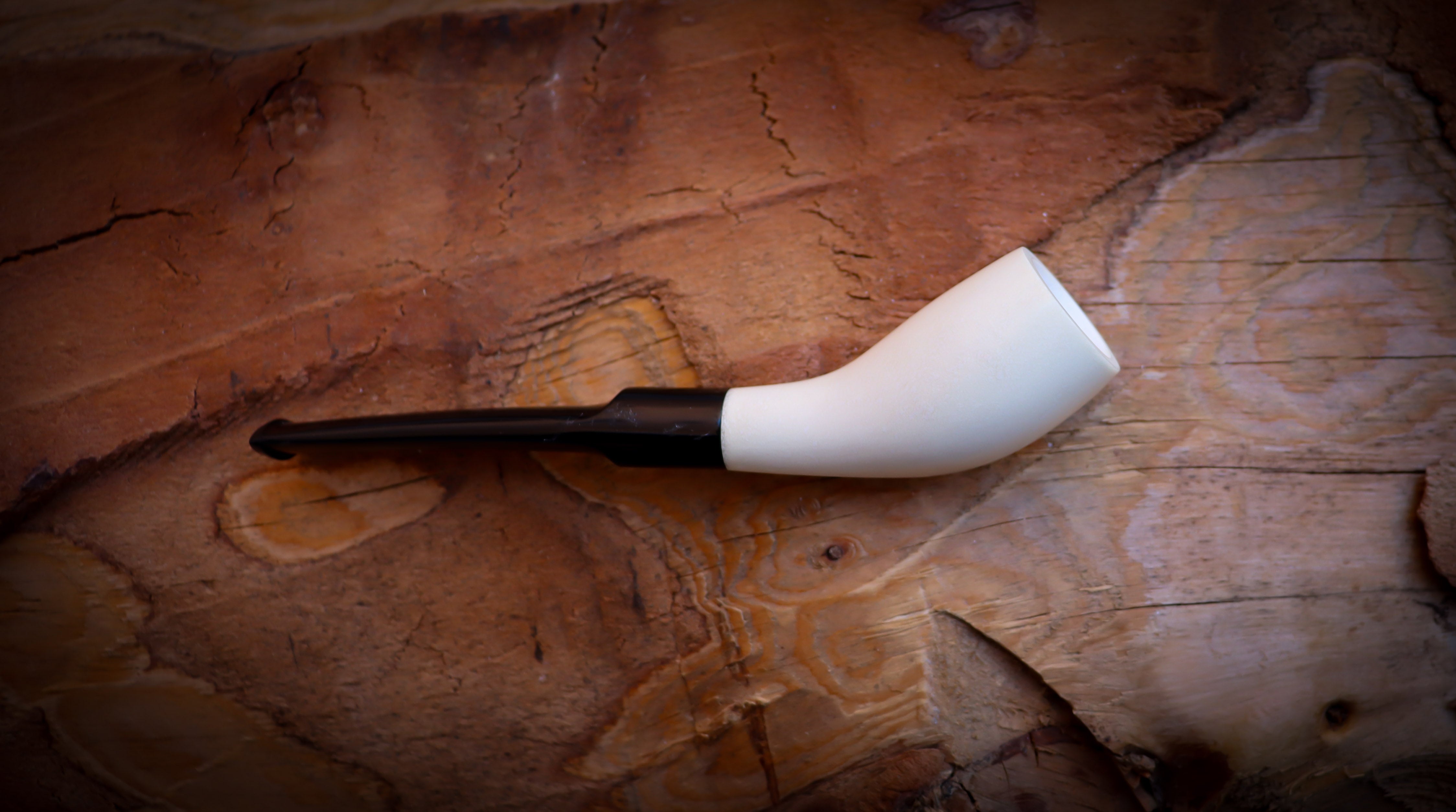 Smooth Handmade Horn Block Meerschaum Pipe with Leather Box – Astaş Meerschaum