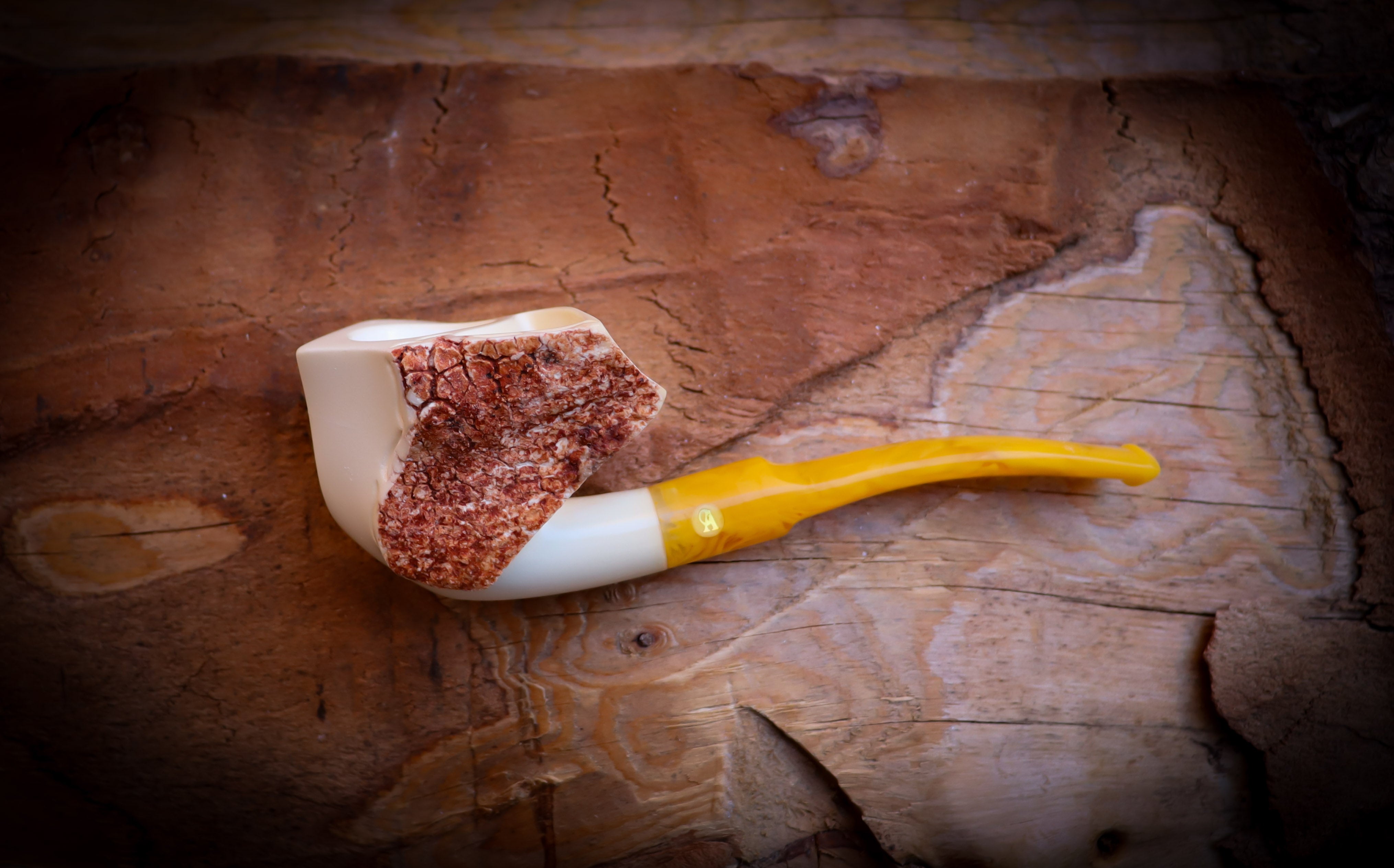 Handcrafted Natural Block Meerschaum Pipe with Leather Case – Astaş Meerschaum