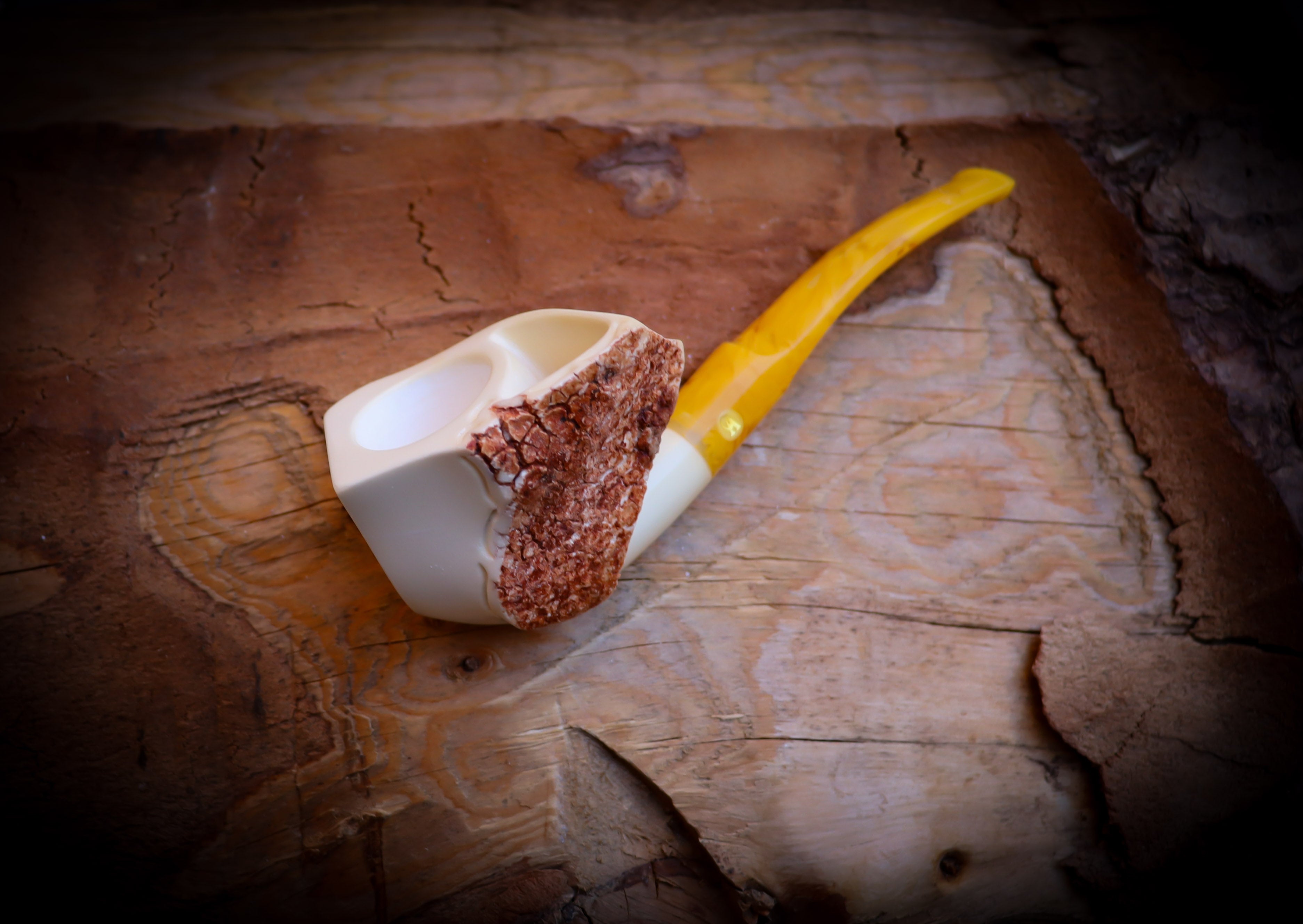 Handcrafted Natural Block Meerschaum Pipe with Leather Case – Astaş Meerschaum