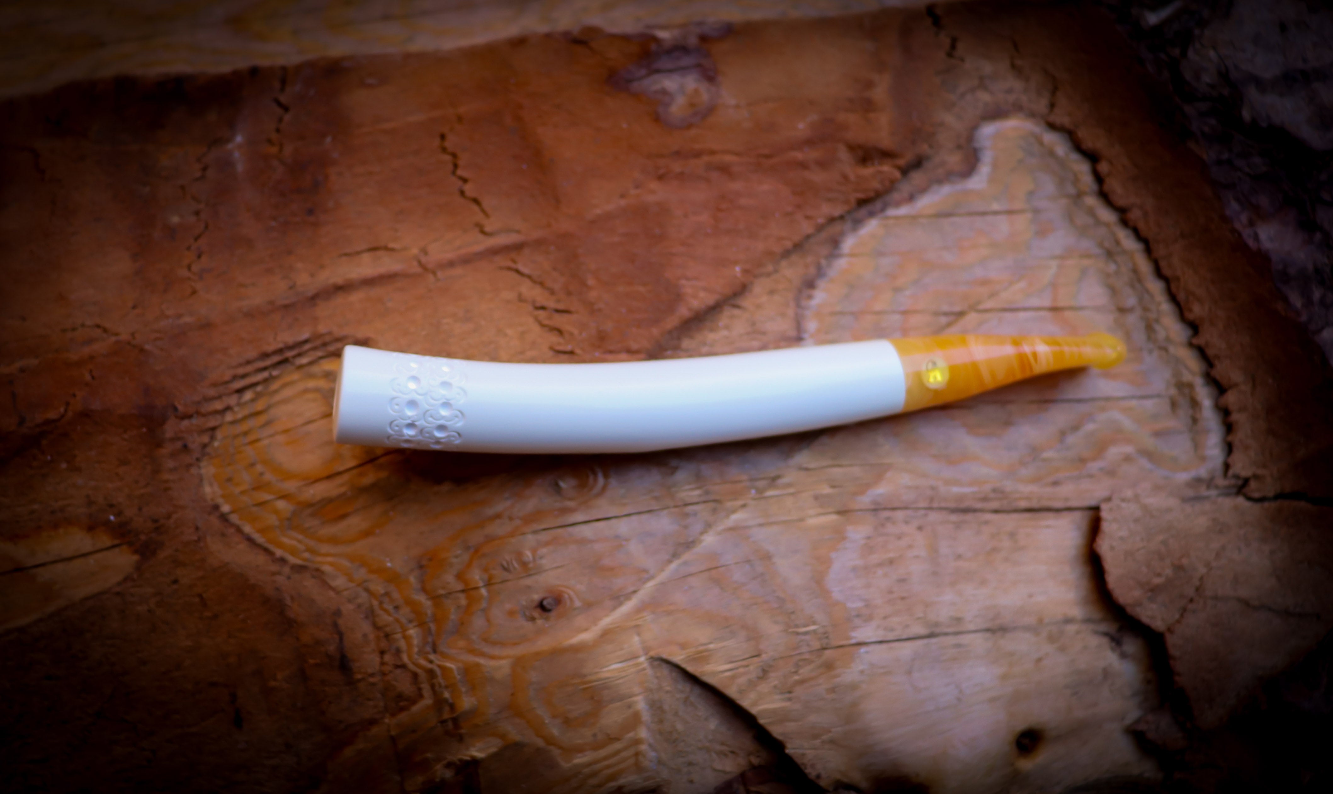 Special Handmade Cigarette Holder Meerschaum Pipe With Leather Box- Astaş Meerschaum