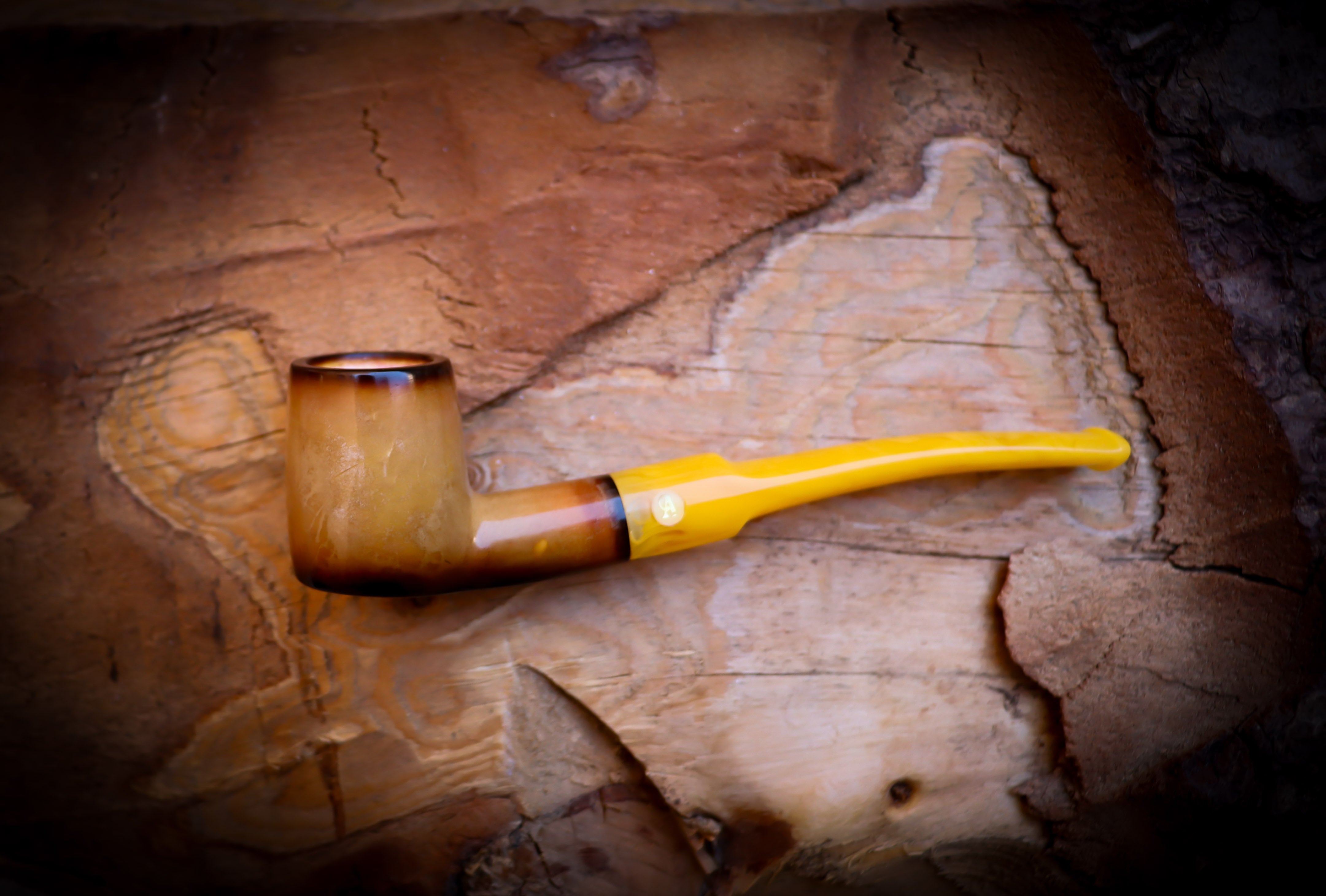 Lee Van Cleef, Calcined Smooth Special Handmade Poker Meerschaum Pipe With Leather Box- Astaş Meerschaum