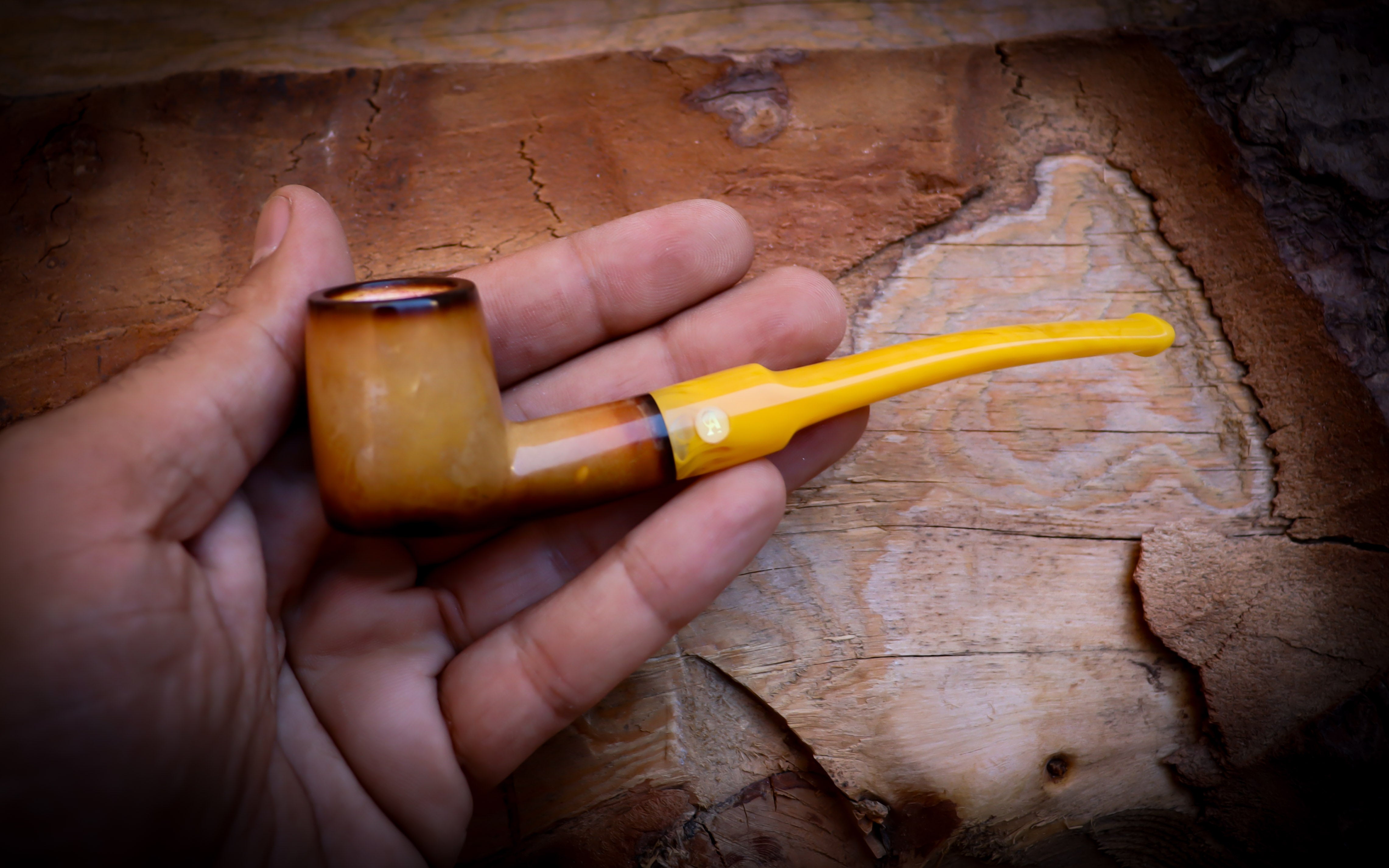Lee Van Cleef, Calcined Smooth Special Handmade Poker Meerschaum Pipe With Leather Box- Astaş Meerschaum