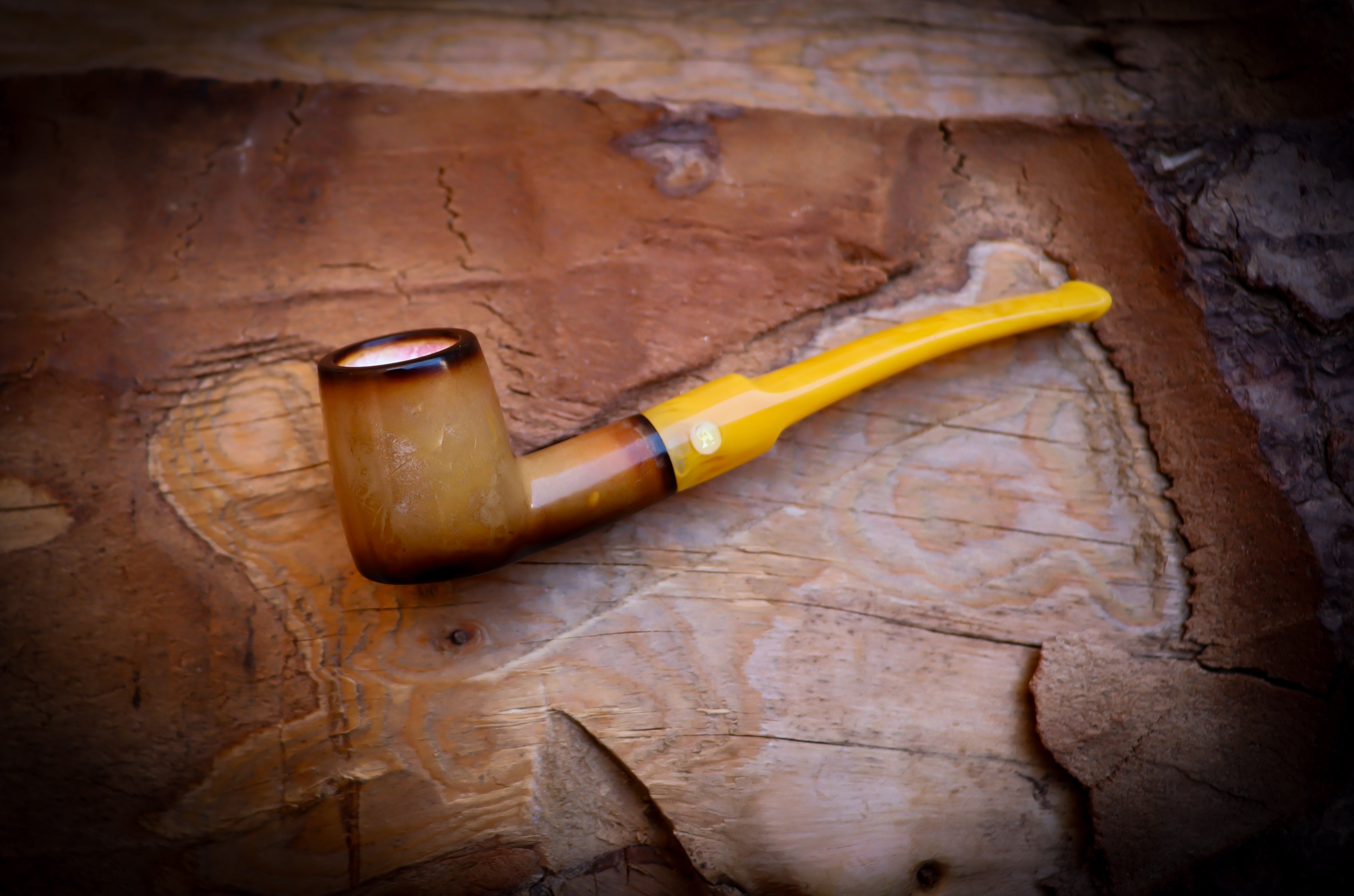 Lee Van Cleef, Calcined Smooth Special Handmade Poker Meerschaum Pipe With Leather Box- Astaş Meerschaum