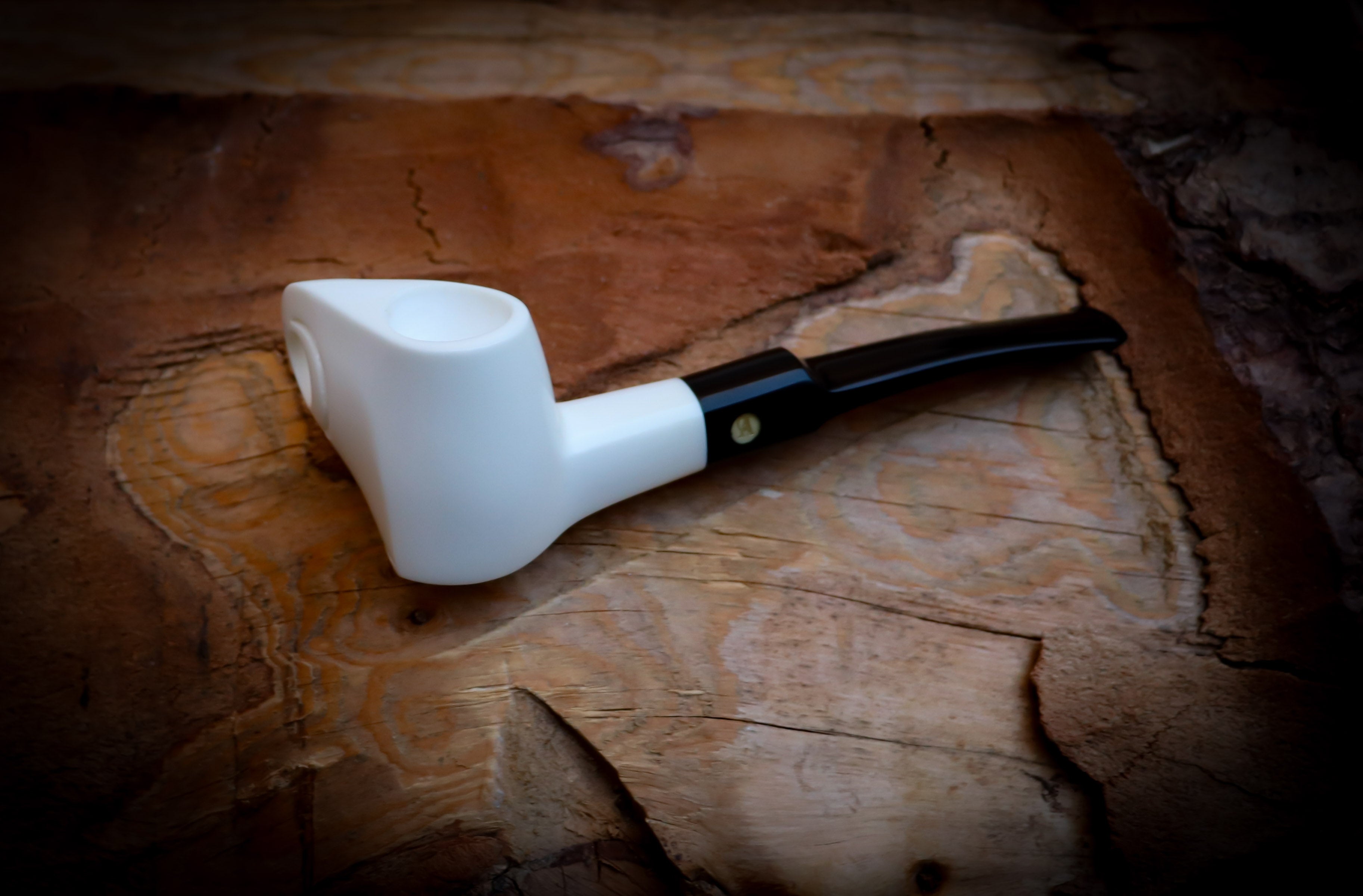 Unique Smooth Handmade Freehand Meerschaum Tobacco Pipe with Leather Case – Astaş Meerschaum