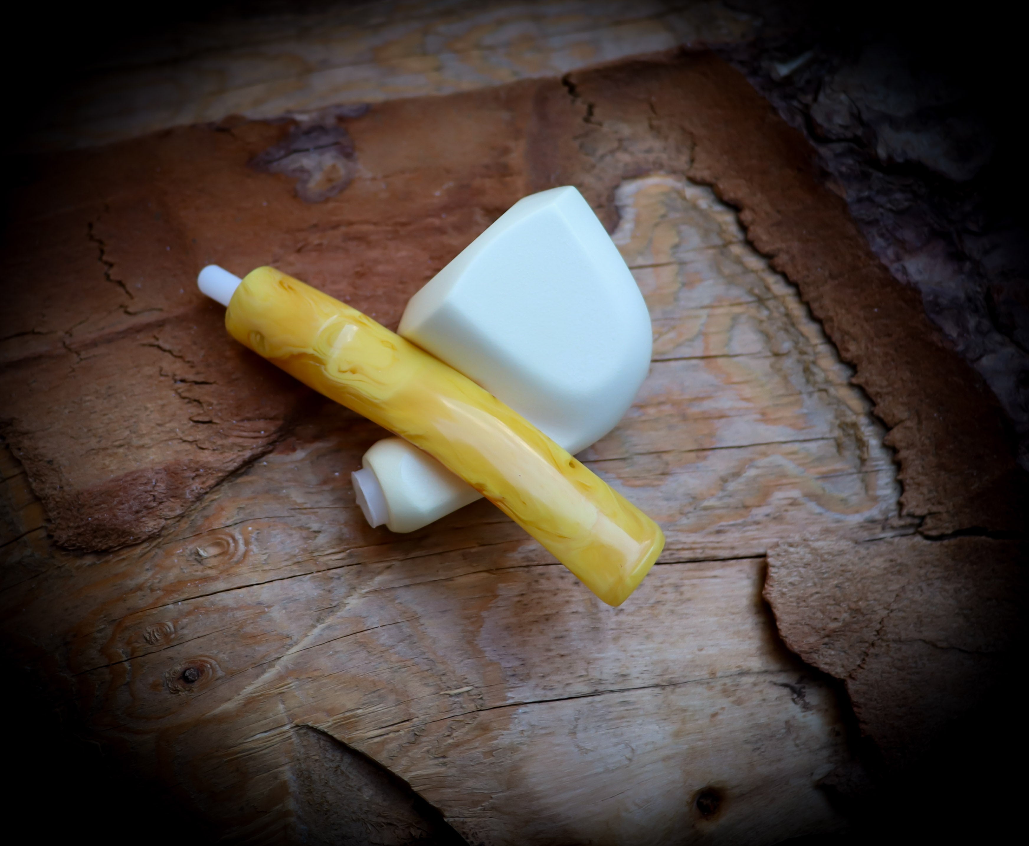 Handcrafted Smooth Panel Meerschaum Pipe with Leather Case - Unique Block Meerschaum Smoking Pipe by Astaş