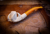 Cigarette Holder Eagle Claw Meerschaum Pipe With Leather Case-Astaş Meerschaum