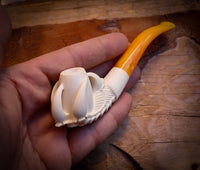 Cigarette Holder Eagle Claw Meerschaum Pipe With Leather Case-Astaş Meerschaum