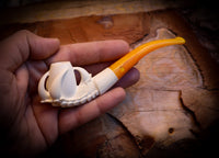 Cigarette Holder Eagle Claw Meerschaum Pipe With Leather Case-Astaş Meerschaum