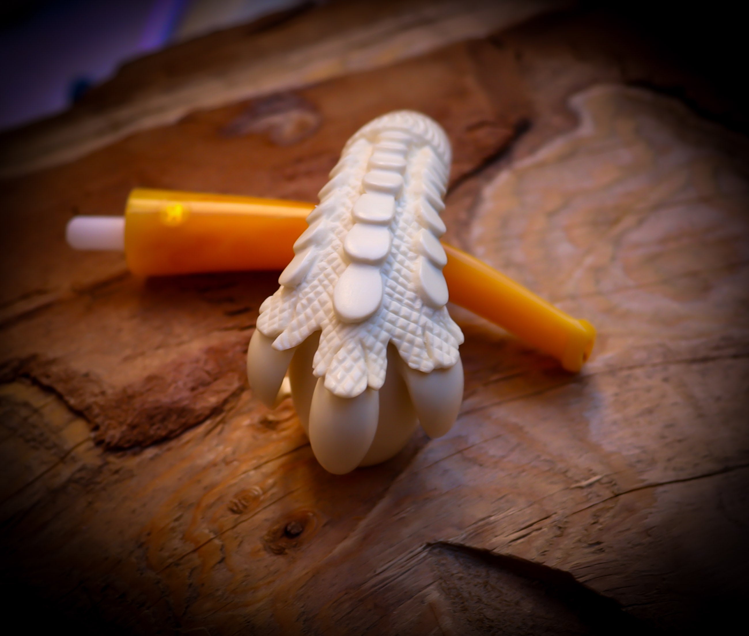 Cigarette Holder Eagle Claw Meerschaum Pipe With Leather Case-Astaş Meerschaum