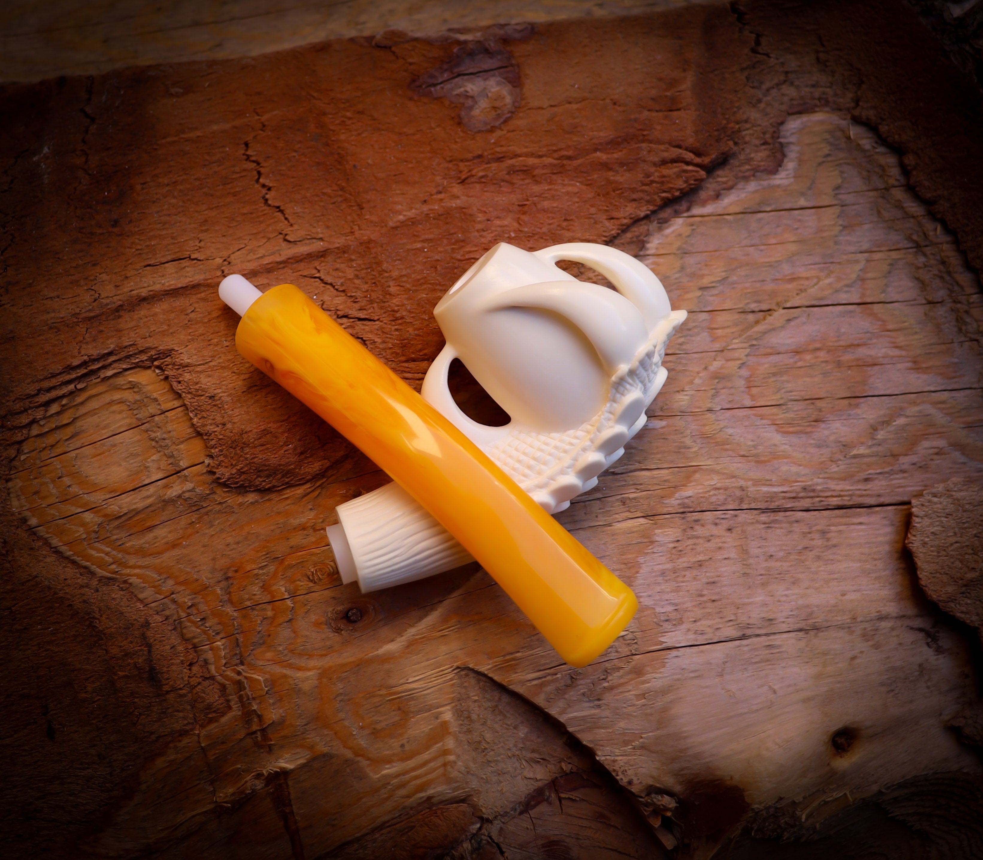 Cigarette Holder Eagle Claw Meerschaum Pipe With Leather Case-Astaş Meerschaum