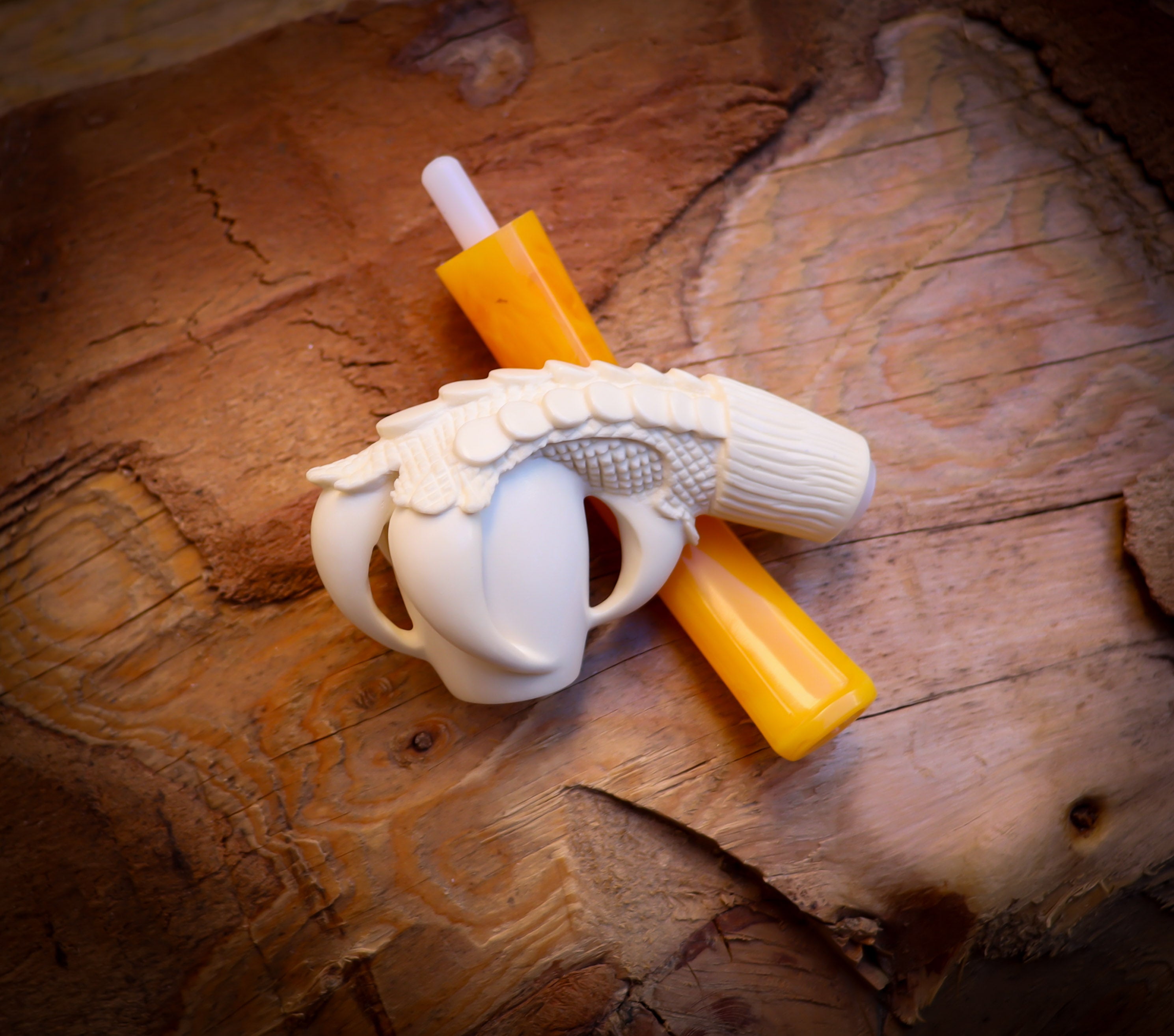 Cigarette Holder Eagle Claw Meerschaum Pipe With Leather Case-Astaş Meerschaum
