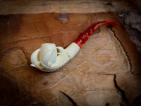 Cigarette Holder Eagle Claw Meerschaum Pipe With Leather Case- Astaş Meerschaum