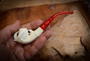 Cigarette Holder Eagle Claw Meerschaum Pipe With Leather Case- Astaş Meerschaum