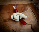 Cigarette Holder Eagle Claw Meerschaum Pipe With Leather Case- Astaş Meerschaum