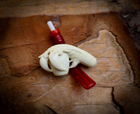 Cigarette Holder Eagle Claw Meerschaum Pipe With Leather Case- Astaş Meerschaum