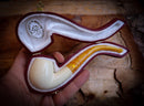 Apple Meerschaum Pipe With Leather Case-Astaş Meerschaum