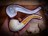 Apple Meerschaum Pipe With Leather Case-Astaş Meerschaum
