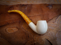 Apple Meerschaum Pipe With Leather Case-Astaş Meerschaum