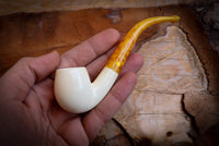 Apple Meerschaum Pipe With Leather Case-Astaş Meerschaum