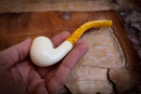 Apple Meerschaum Pipe With Leather Case-Astaş Meerschaum