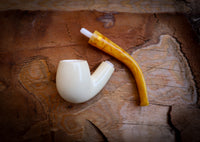 Apple Meerschaum Pipe With Leather Case-Astaş Meerschaum
