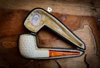 Billard Meerschaum Pipe With Leather Case-Astaş Meerschaum
