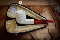 Billard Meerschaum Pipe With Leather Case-Astaş Meerschaum