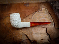 Billard Meerschaum Pipe With Leather Case-Astaş Meerschaum