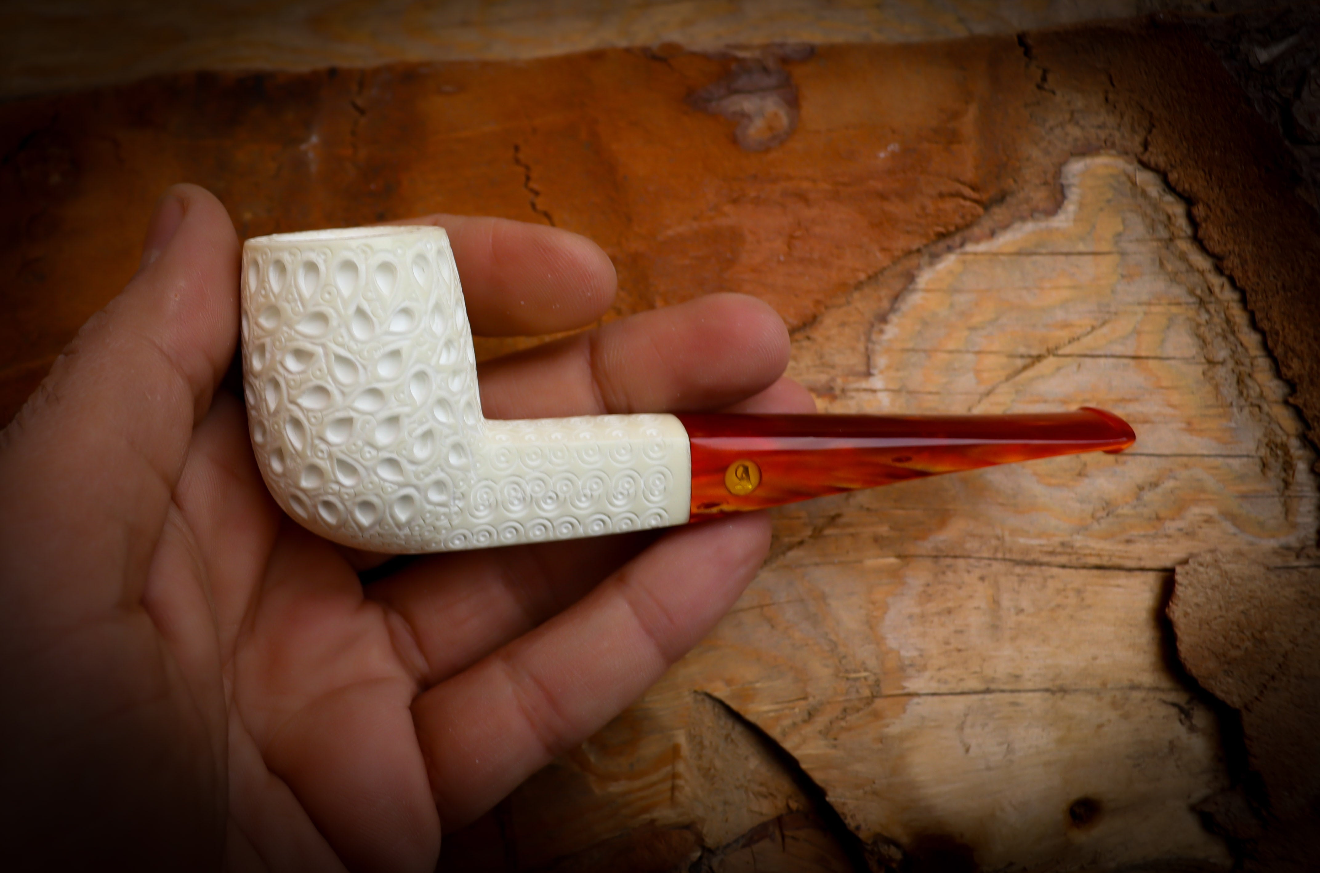 Billard Meerschaum Pipe With Leather Case-Astaş Meerschaum