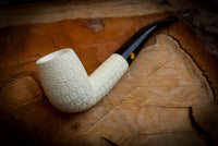 Premium Block Half Bent Meerschaum Pipe With Leather Case-Astaş Meerschaum