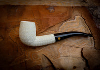 Premium Block Half Bent Meerschaum Pipe With Leather Case-Astaş Meerschaum