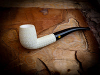 Premium Block Half Bent Meerschaum Pipe With Leather Case-Astaş Meerschaum