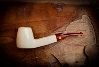 Smooth Special Handmade Freehand Meerschaum Pipe With Leather Box- Astaş Meerschaum