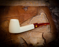 Smooth Special Handmade Freehand Meerschaum Pipe With Leather Box- Astaş Meerschaum