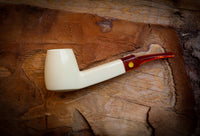 Smooth Special Handmade Freehand Meerschaum Pipe With Leather Box- Astaş Meerschaum