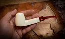 Smooth Special Handmade Freehand Meerschaum Pipe With Leather Box- Astaş Meerschaum