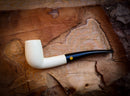 Smooth Special Hand Crafted Bent Meerschaum Pipe With Leather Box- Astaş Meerschaum