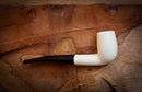 Smooth Special Hand Crafted Bent Meerschaum Pipe With Leather Box- Astaş Meerschaum