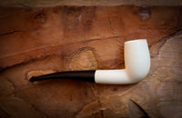 Smooth Special Hand Crafted Bent Meerschaum Pipe With Leather Box- Astaş Meerschaum