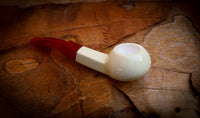 Squat Tomato Meerschaum Pipe With Leather Box- Astaş Meerschaum