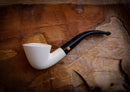 Smooth Dublin Meerschaum Pipe With Leather Box- Astaş Meerschaum