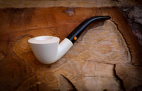 Smooth Dublin Meerschaum Pipe With Leather Box- Astaş Meerschaum
