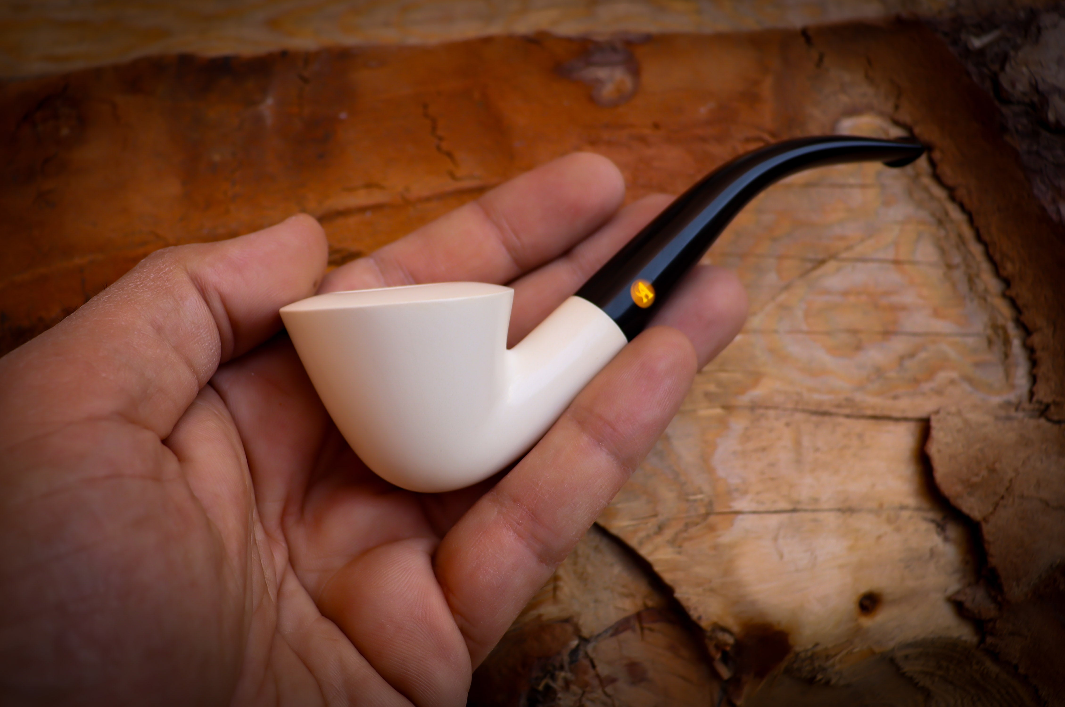 Smooth Dublin Meerschaum Pipe With Leather Box- Astaş Meerschaum